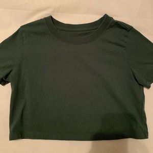simple green cropped t-shirt from urban outfitter